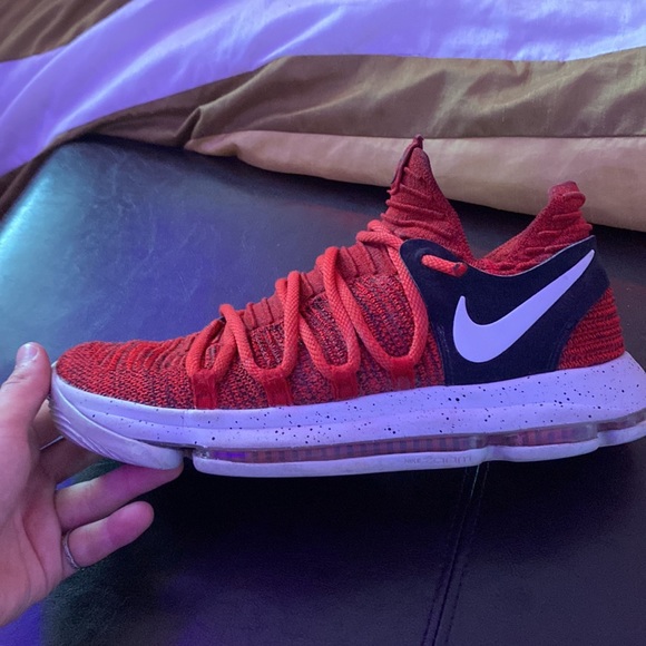 NIKE KD 10 VARSITY RED SIZE 9.5 - Picture 2 of 7